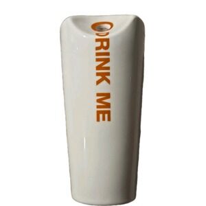 Max Brenner Alice in Wonderland "Drink Me" Ceramic Milkshake 12oz Mug Straw Hole